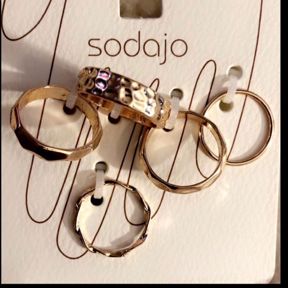 5pcs Gold Rings